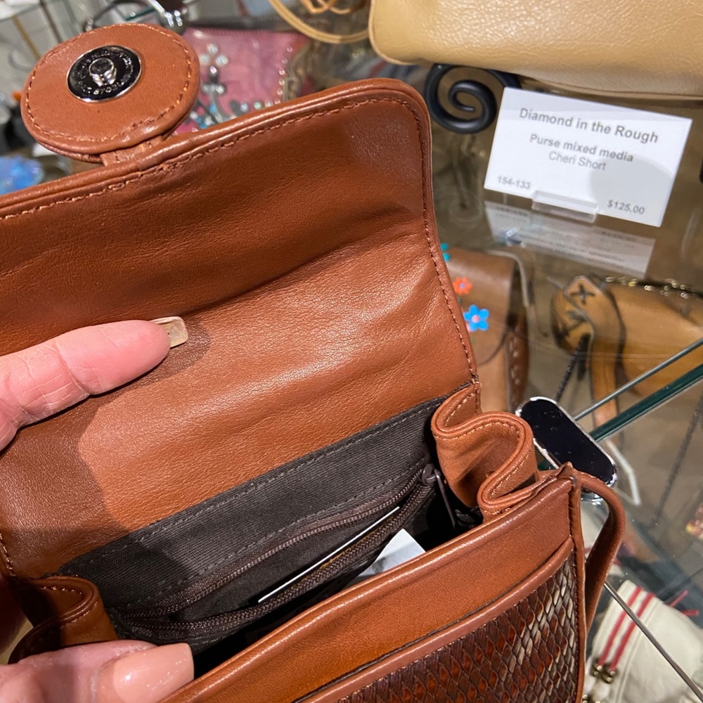 Brighton leather woven crossbody bag - Picture 9 of 10